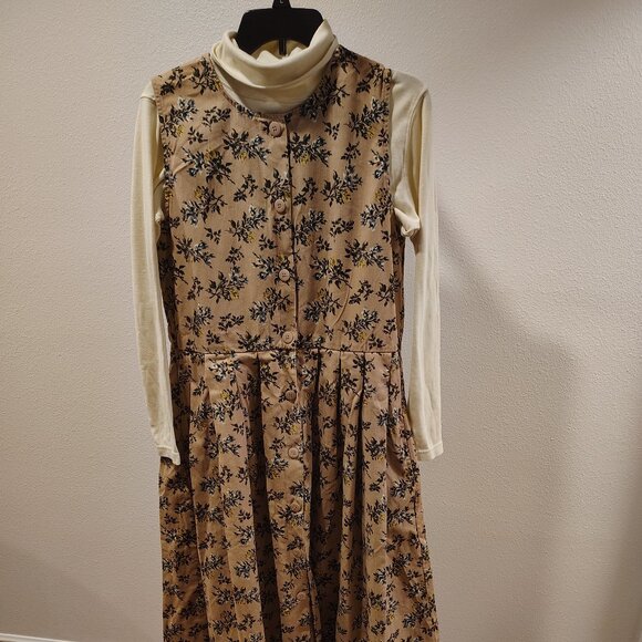 Pierre Cardin Women's Vintage Floral Cotton Long Dress Size Medium - Picture 1 of 12